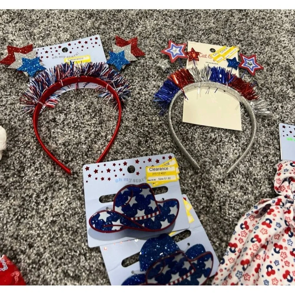 4th‎ of July Red, White & Blue Decorated Hair Accessories | Variety